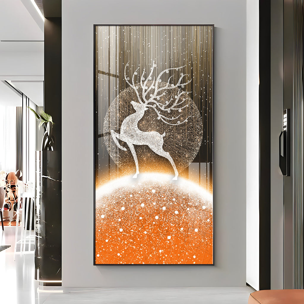 Deer Pure Elegance Premium Acrylic Vertical Wall Art