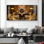 Shivling Eternal Devotion Glass Finish Horizontal Wall Art