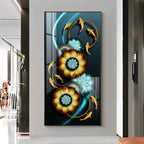 Fishes With Fractal Flowers Premium Acrylic Vertical Wall Art