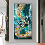 Pair Of Butterfly Premium Acrylic Vertical Wall Art