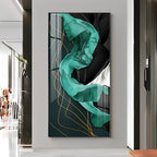Emerald Elegance Premium Acrylic Vertical Wall Art