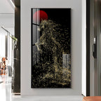 Dazzling Silver Horse Premium Acrylic Vertical Wall Art