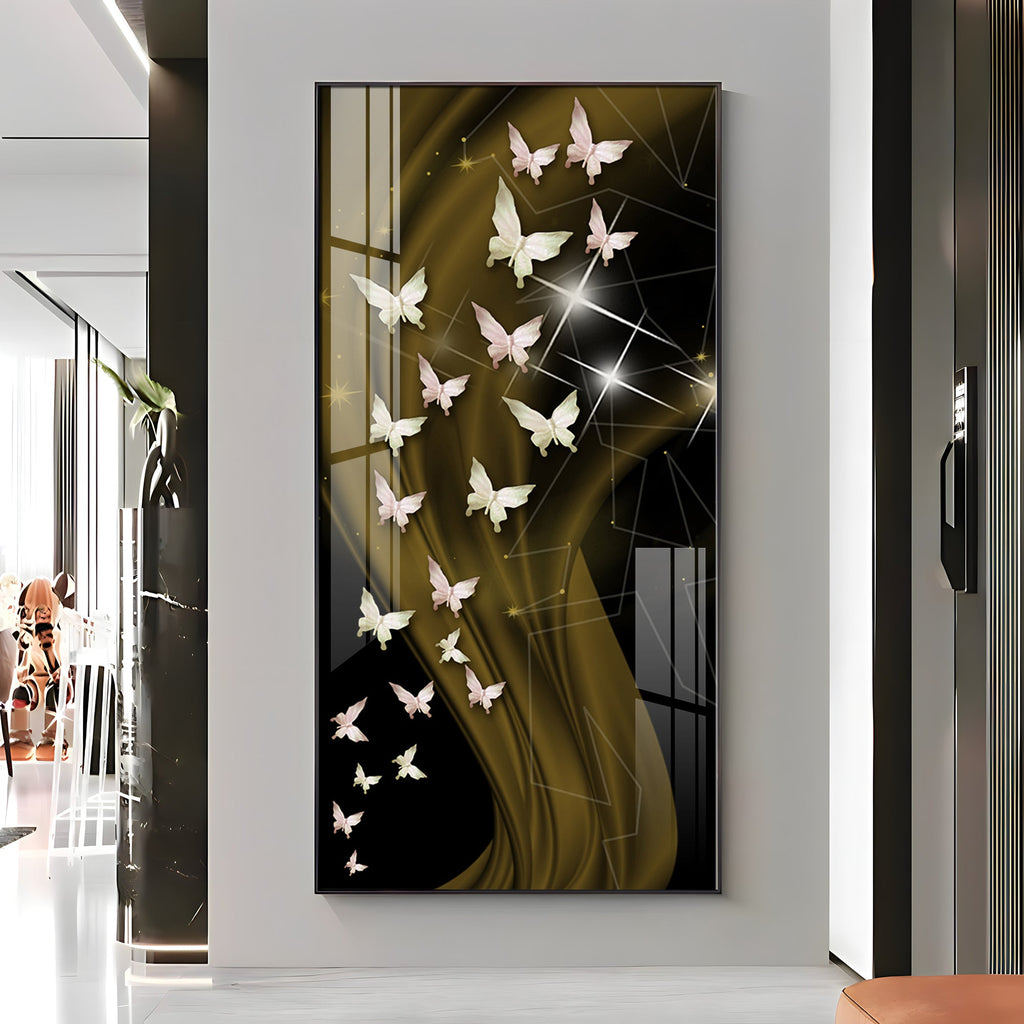Butterflies Premium Acrylic Vertical Wall Art