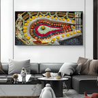 Bhimashankar Jyotirlinga Glass Finish Horizontal Wall Art