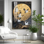 Majestic Cranes Soar Premium Acrylic Vertical Wall Art