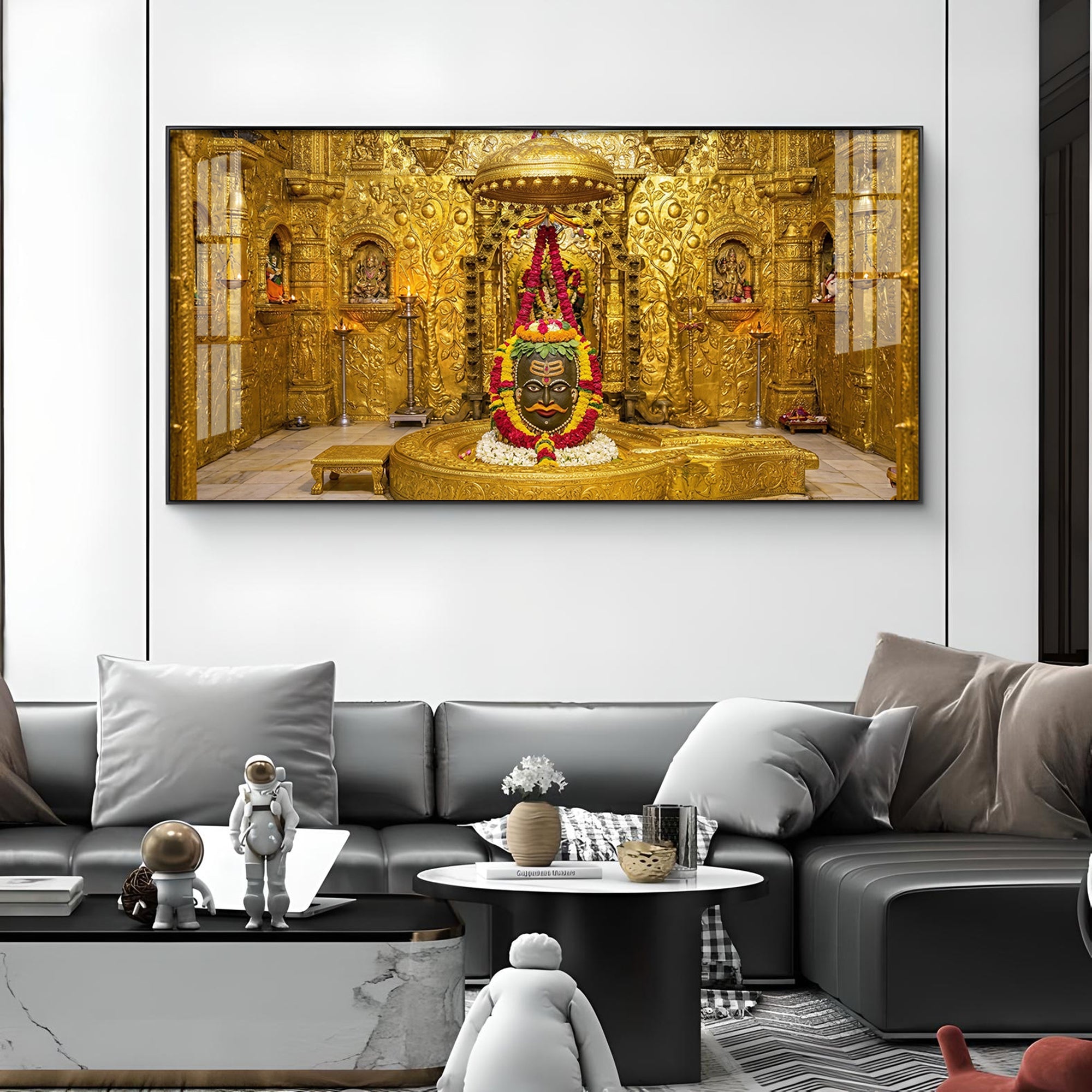 Somnath Temple Glass Finish Horizontal Wall Art