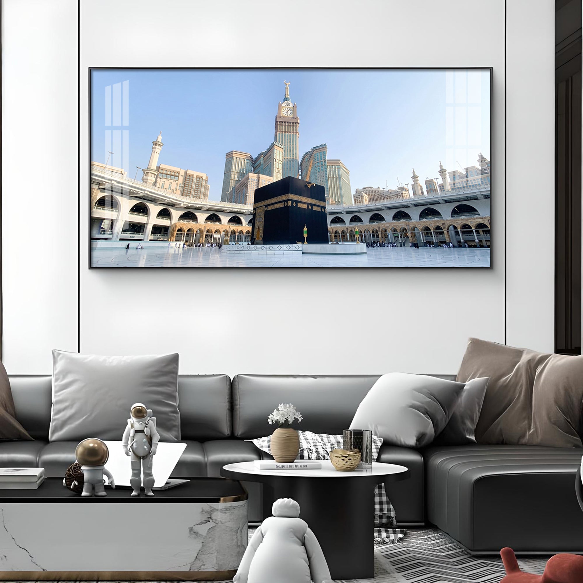 Kaaba Glass Finish Horizontal Wall Art
