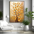 Yellow Flower Plant Premium Acrylic Vertical Wall Art
