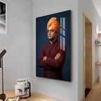 Shri Swami Vivekanand Premium Acrylic Vertical Wall Art