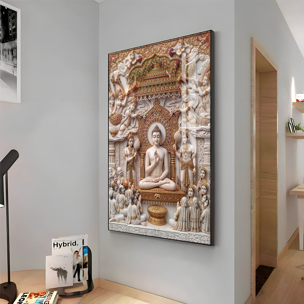 Bhagwan Mahavir Premium Acrylic Vertical Wall Art