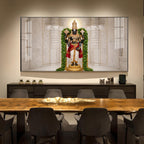 Lord Venkateswara Glass Finish Horizontal Wall Art