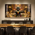 Shivling Eternal Devotion Glass Finish Horizontal Wall Art