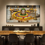 Trimbakeshwar Jyotirlinga Glass Finish Horizontal Wall Art