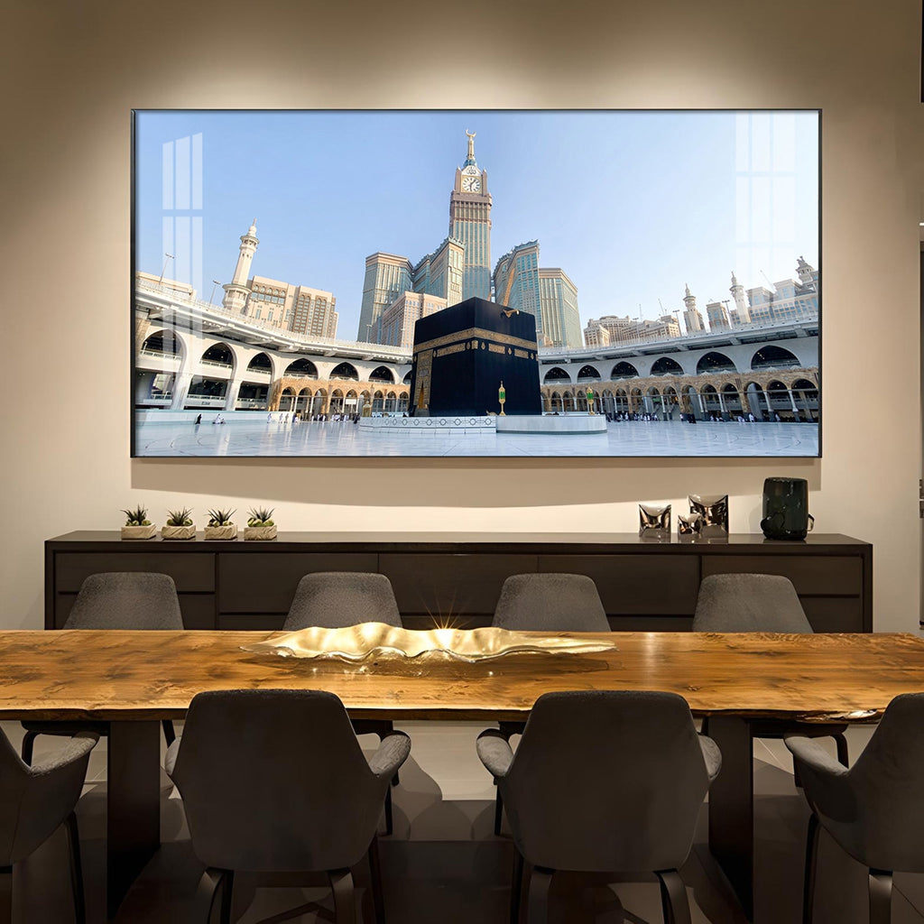 Kaaba Glass Finish Horizontal Wall Art