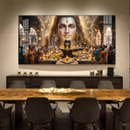 Divine Shiv Shankar Glass Finish Horizontal Wall Art