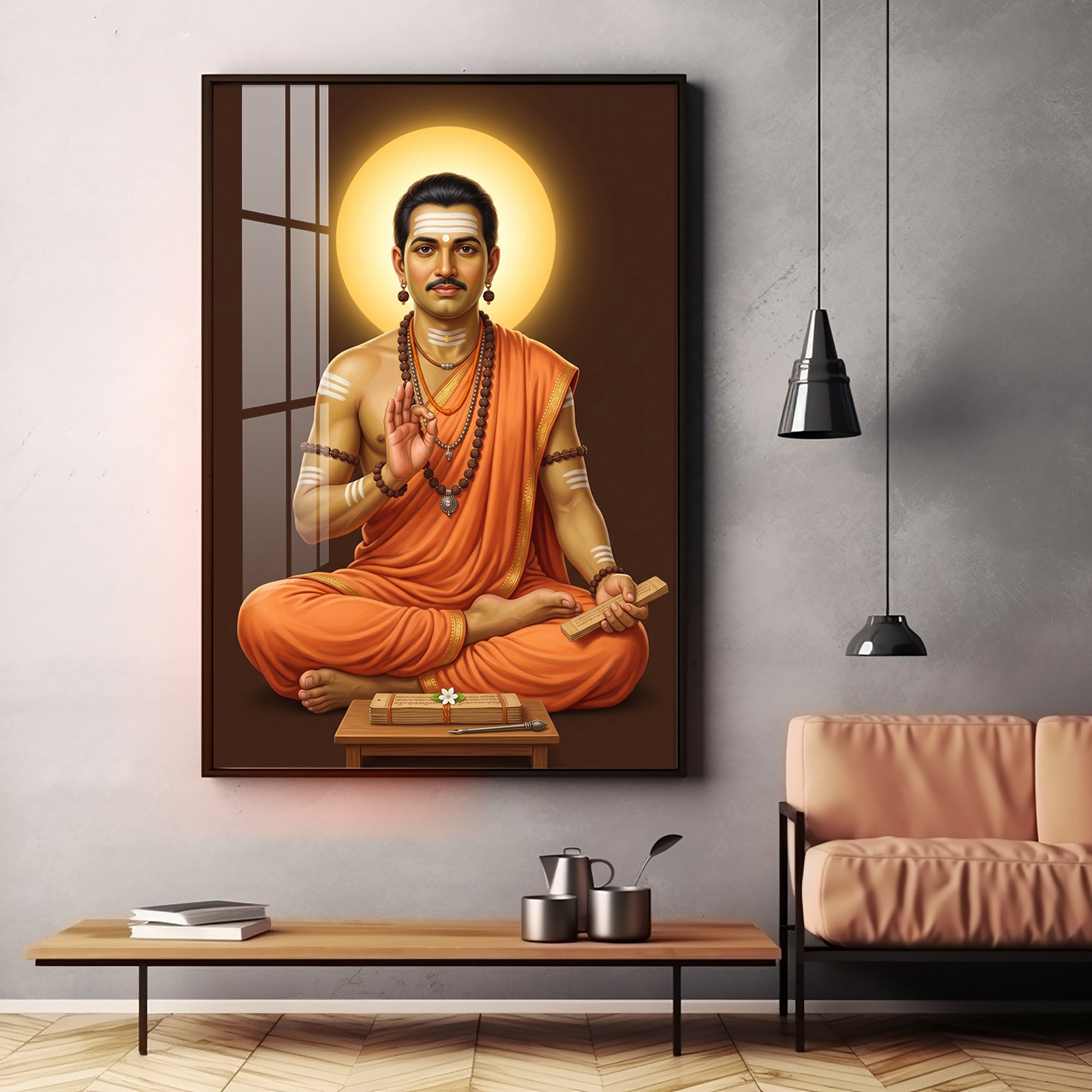 Shri Basaveshwara Premium Acrylic Vertical Wall Art