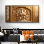 Panchmukhi Hanuman Glass Finish Horizontal Wall Art