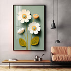 Bouquet Of Flowers Premium Acrylic Vertical Wall Art
