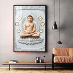 God Mahavir Jain Premium Acrylic Vertical Wall Art