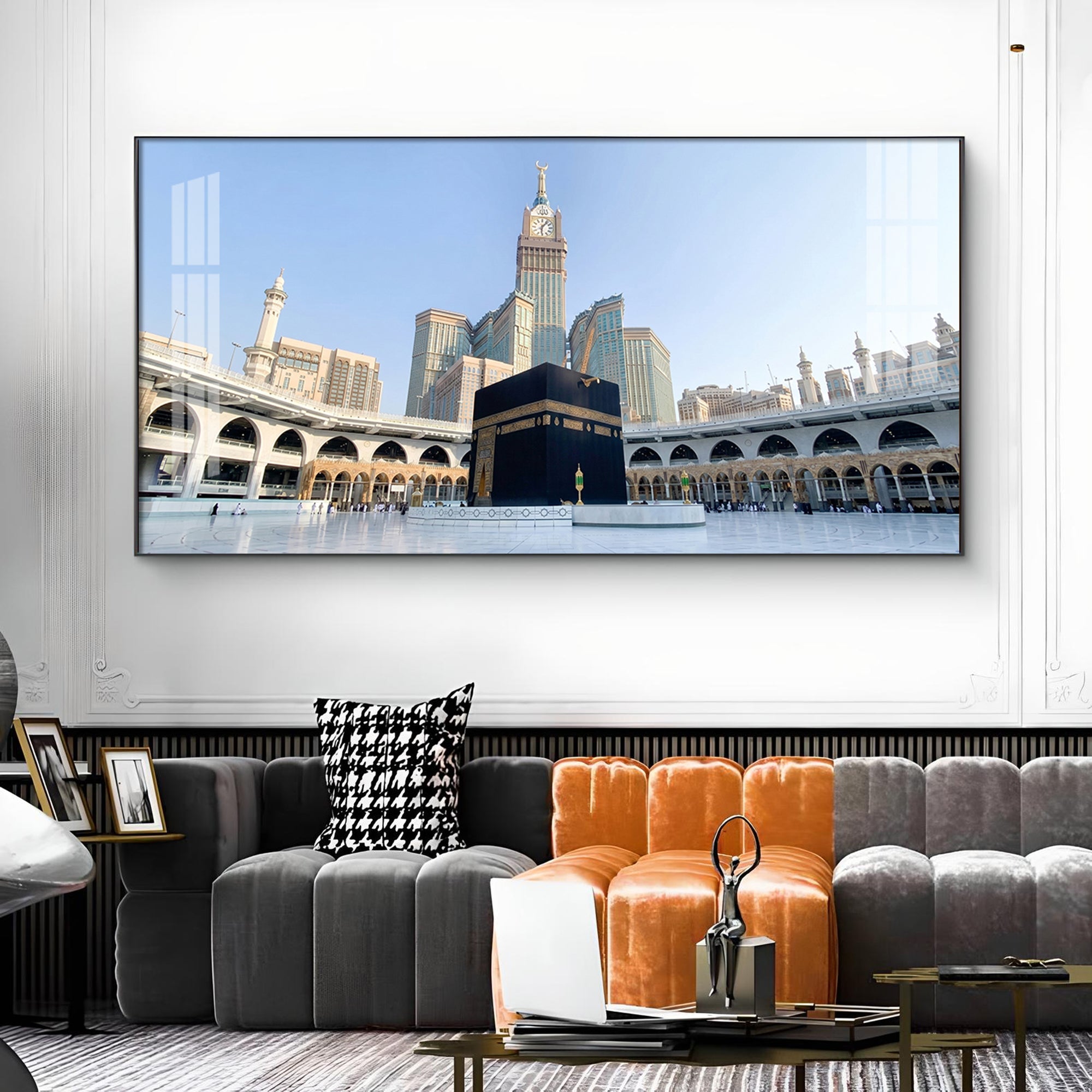 Kaaba Glass Finish Horizontal Wall Art