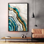 Timeless Striped Elegance Premium Acrylic Vertical Wall Art