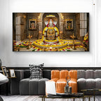Mallikarjuna Jyotirlinga Glass Finish Horizontal Wall Art
