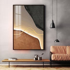 Gilded Lines Premium Acrylic Vertical Wall Art