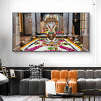 Omkareshwar Jyotirlinga Glass Finish Horizontal Wall Art