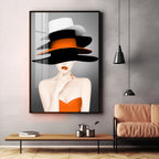 Modern Girl Classy Look Premium Acrylic Vertical Wall Art