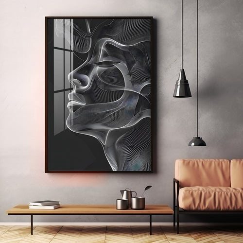 Black & White Beauty Premium Acrylic Vertical Wall Art