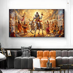 HC HC Mahadev Shambhu Glass Finish Horizontal Wall Art