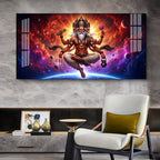 God Brahma Glass Finish Horizontal Wall Art