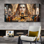 Divine Shiv Shankar Glass Finish Horizontal Wall Art
