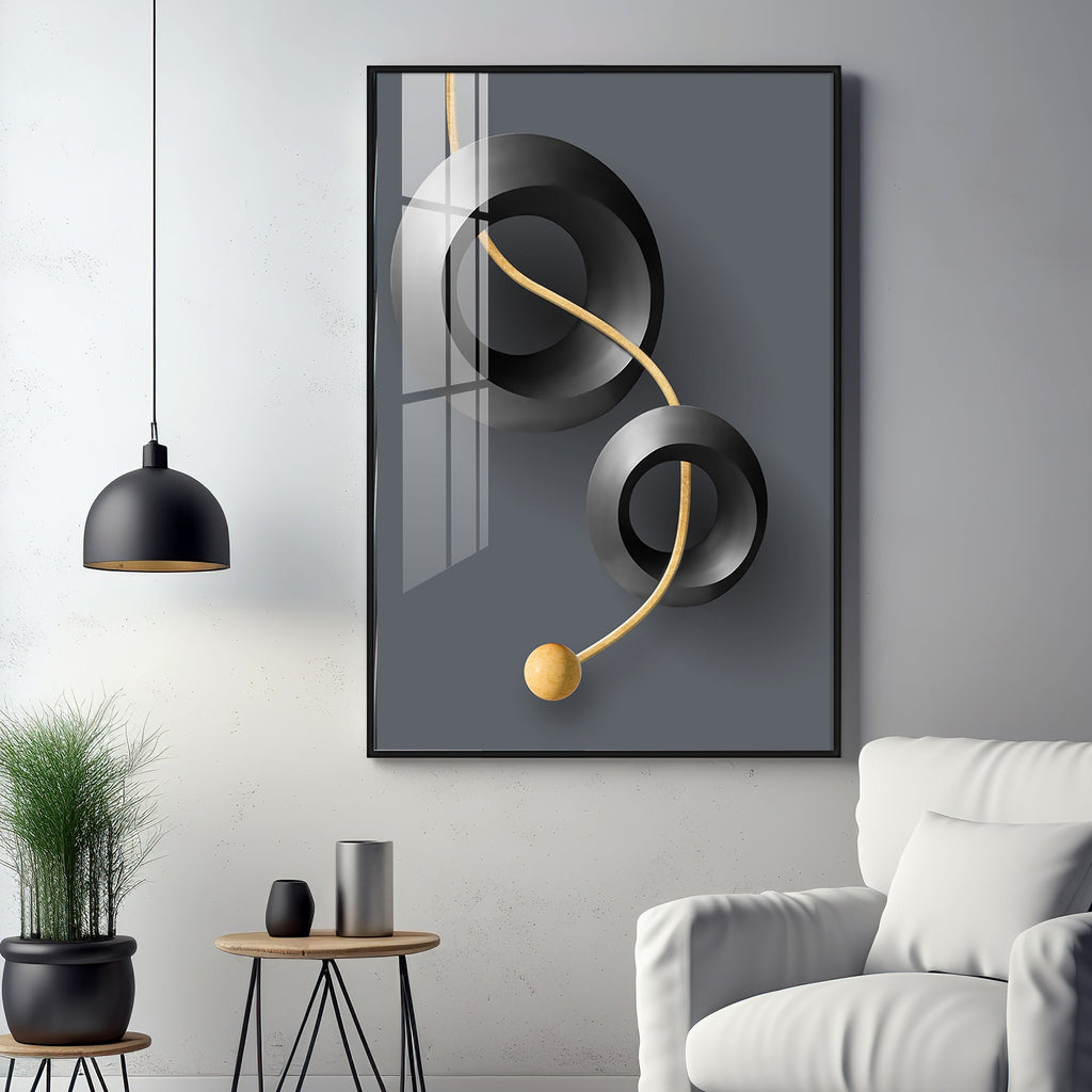 Aerial Rings Premium Acrylic Vertical Wall Art