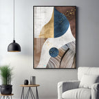 Nordic Modern Geometric Gold Premium Acrylic Vertical Wall Art