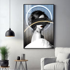 Classic Charm Of Modern Girl Premium Acrylic Vertical Wall Art