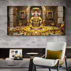 Mallikarjuna Jyotirlinga Glass Finish Horizontal Wall Art