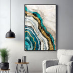 Timeless Striped Elegance Premium Acrylic Vertical Wall Art