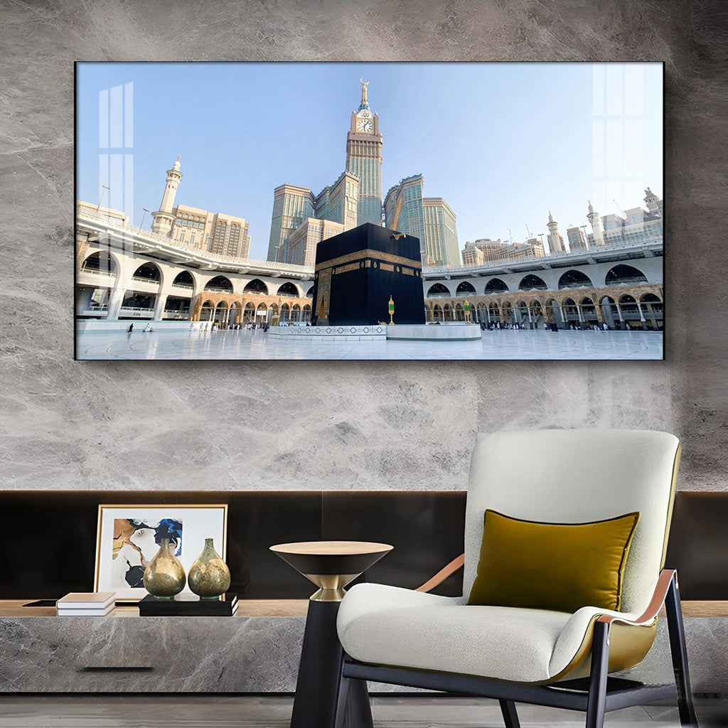 Kaaba Glass Finish Horizontal Wall Art
