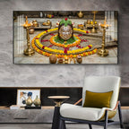 Trimbakeshwar Jyotirlinga Glass Finish Horizontal Wall Art