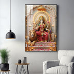 Maa Durga Premium Acrylic Vertical Wall Art