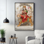 Divine Serenity Of Maa Durga Premium Acrylic Vertical Wall Art