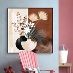 Two Overlapping Silhouettes Premium Acrylic Square Wall Art