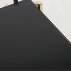 Black Faux Marble 2-Tier Narrow Console Table - Decor Mantra 