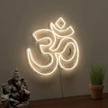 Gold OM Sign Warm Neon Light DECORMANTRA
