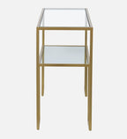 Console Table with Golden Metal Finish - Decor Mantra 