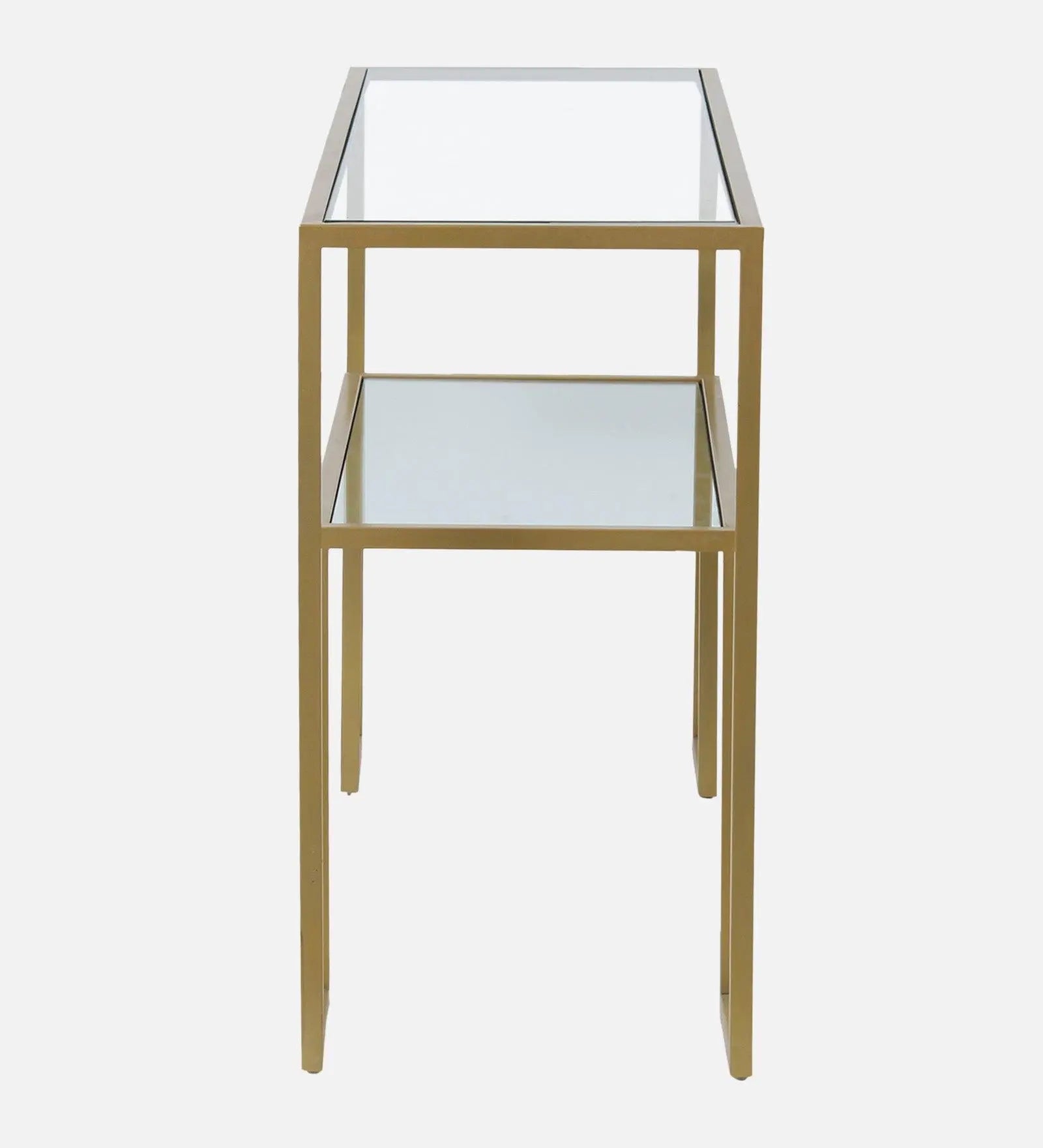 Console Table with Golden Metal Finish - Decor Mantra 