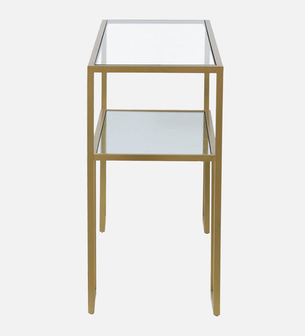 Console Table with Golden Metal Finish - Decor Mantra 