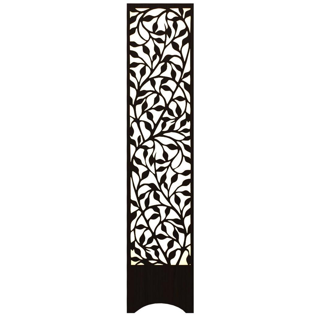 Beautiful Wooden Floor Lamp With Flower Pattern Design For Living Room, Bedroom - Decor Mantra 