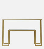 Console Table with Golden Metal Finish - Decor Mantra 